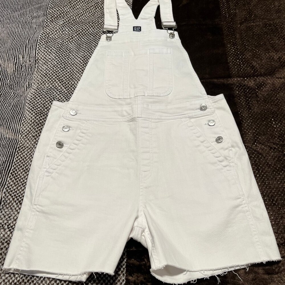 GAP Raw Hem Denim Shortalls